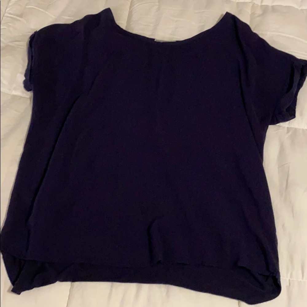 Pleione Stylish Navy Blue Top